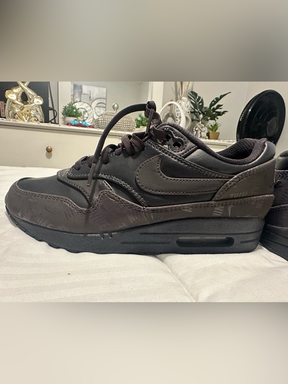 Nike Woman’s Low-Top Sneaker in Dark Brown and Black